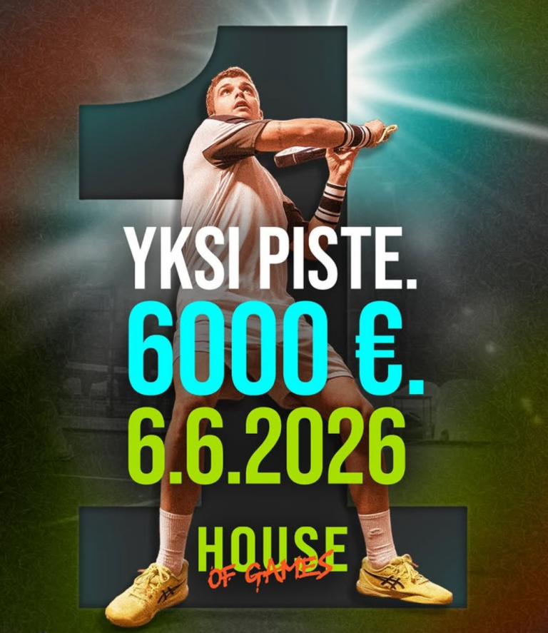 One point challenge. 6000 euroa. Yksi piste. Suomen suurin palkintopotti padelkisassa.